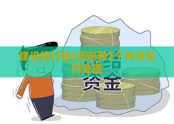 建设银行快e贷逾期2个月该如何处理