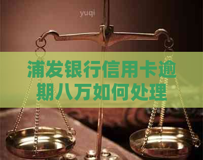 浦发银行信用卡逾期八万如何处理