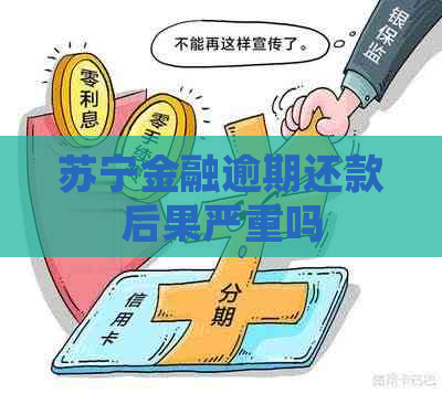 苏宁金融逾期还款后果严重吗