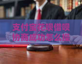 支付宝花呗借呗协商成功怎么操作