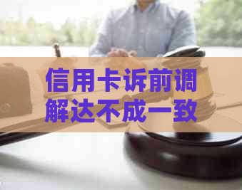 信用卡诉前调解达不成一致怎么解决