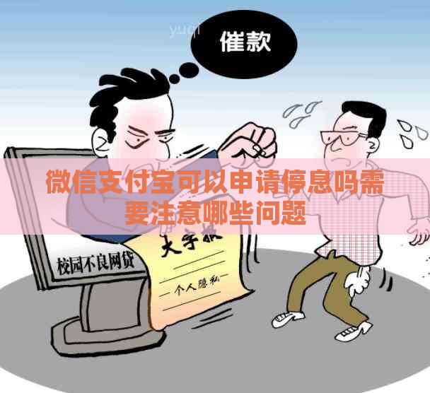 微信支付宝可以申请停息吗需要注意哪些问题