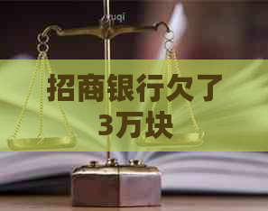 招商银行欠了3万块