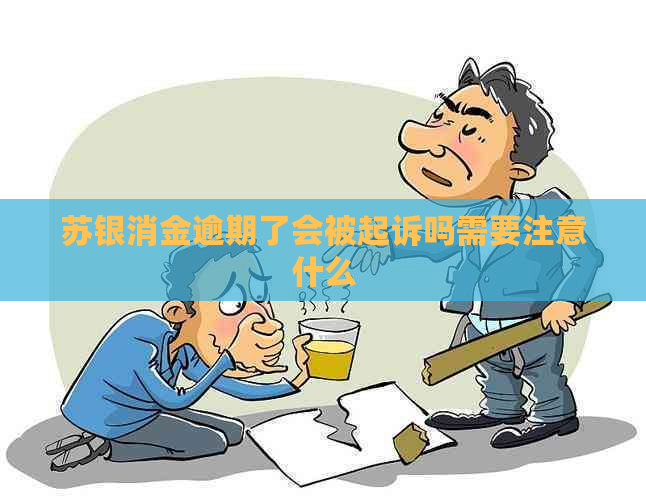 苏银消金逾期了会被起诉吗需要注意什么