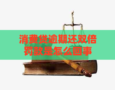 消费贷逾期还双倍罚款是怎么回事