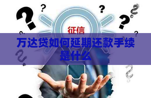 万达贷如何延期还款手续是什么