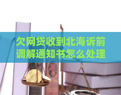 欠网贷收到北海诉前调解通知书怎么处理