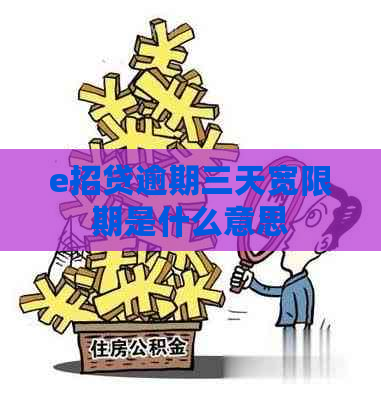 e招贷逾期三天宽限期是什么意思