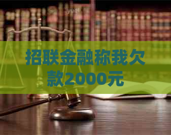 招联金融称我欠款2000元