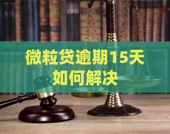 微粒贷逾期15天如何解决