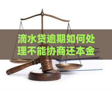 滴水贷逾期如何处理不能协商还本金