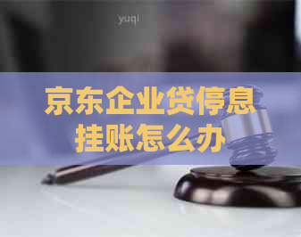 京东企业贷停息挂账怎么办