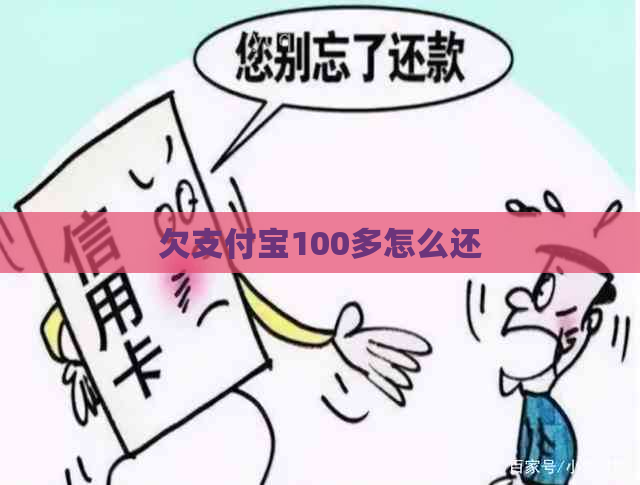 欠支付宝100多怎么还