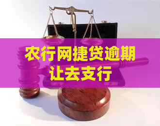 农行网捷贷逾期让去支行