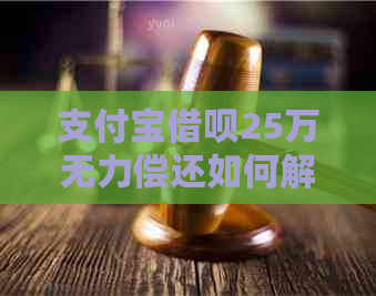 支付宝借呗25万无力偿还如何解决