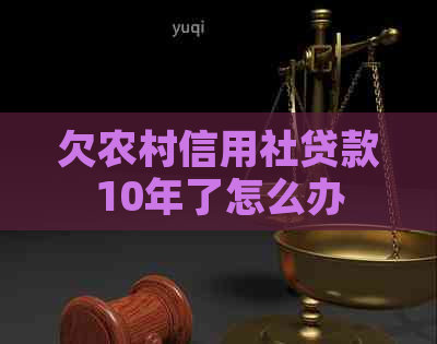 欠农村信用社贷款10年了怎么办