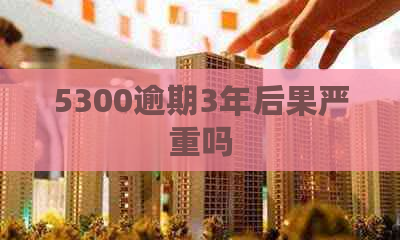 5300逾期3年后果严重吗