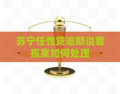 苏宁任性贷逾期说要报案如何处理