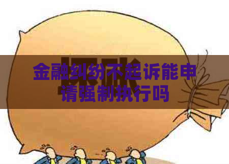 金融纠纷不起诉能申请强制执行吗