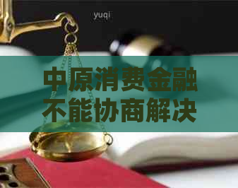 中原消费金融不能协商解决问题吗