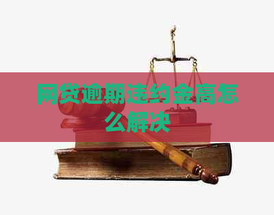 网贷逾期违约金高怎么解决