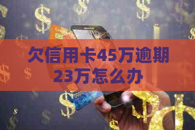 欠信用卡45万逾期23万怎么办