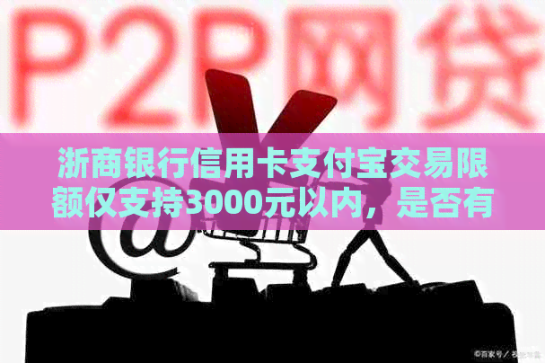 浙商银行信用卡支付宝交易限额仅支持3000元以内，是否有其他支付方式？