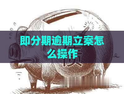 即分期逾期立案怎么操作