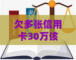 欠多张信用卡30万该怎么办