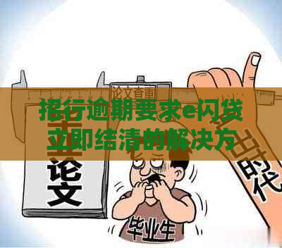 招行逾期要求e闪贷立即结清的解决方法是什么