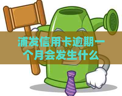 浦发信用卡逾期一个月会发生什么