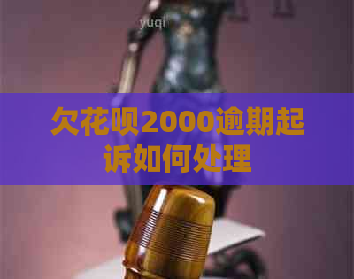 欠花呗2000逾期起诉如何处理