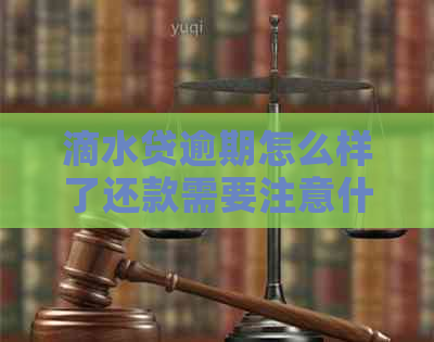 滴水贷逾期怎么样了还款需要注意什么