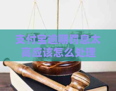 支付宝逾期罚息太高应该怎么处理