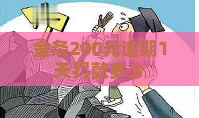 金条200元逾期1天罚款多少