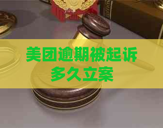 美团逾期被起诉多久立案