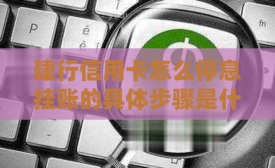 建行信用卡怎么停息挂账的具体步骤是什么