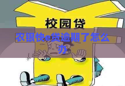 农银快e贷逾期了怎么办