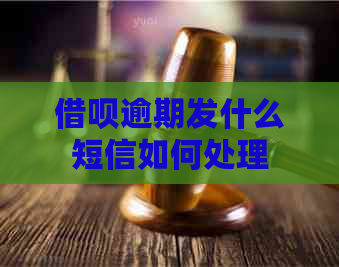 借呗逾期发什么短信如何处理