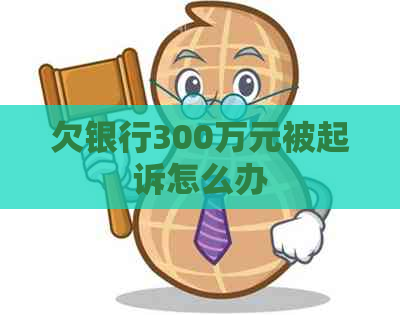 欠银行300万元被起诉怎么办