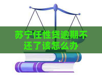 苏宁任性贷逾期不还了该怎么办