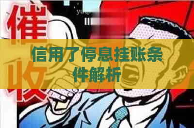 信用了停息挂账条件解析