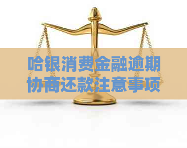 哈银消费金融逾期协商还款注意事项