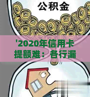 '2020年信用卡提额难：各行漏洞与难度对比，2021年策略探讨'