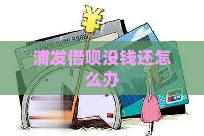 浦发借呗没钱还怎么办