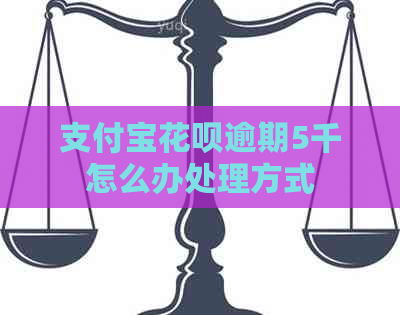 支付宝花呗逾期5千怎么办处理方式