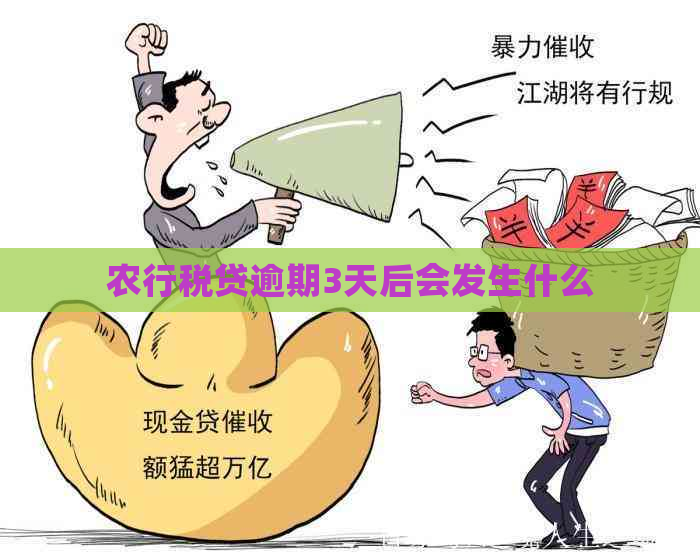 农行税贷逾期3天后会发生什么