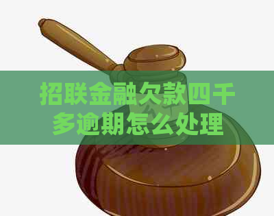 招联金融欠款四千多逾期怎么处理