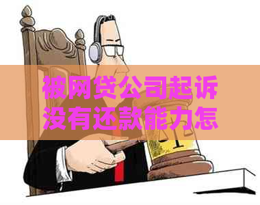 被网贷公司起诉没有还款能力怎么办