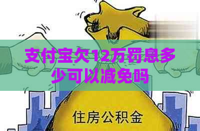 支付宝欠12万罚息多少可以减免吗